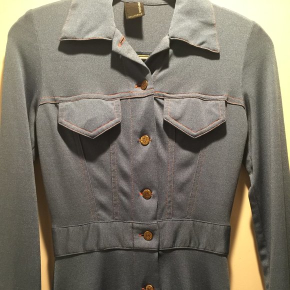 Vintage 70's Joy Stevens Full Button Maxi dress *Daisy Jones Costume* - Picture 11 of 16